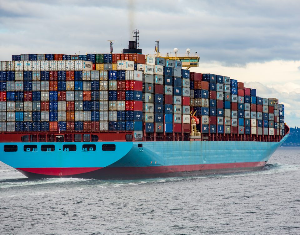 container ship sailing